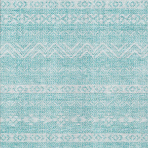 Homeroots 3' Artichoke Green Southwestern Washable Area Rug - Perfect For Indoor And Outdoor Spaces! 5' X 8' Polyester 587561