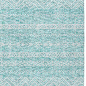 Homeroots 3' Artichoke Green Southwestern Washable Area Rug - Perfect For Indoor And Outdoor Spaces! 9' X 12' Polyester 587564