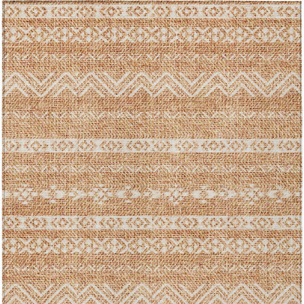 Homeroots 3' Artichoke Green Southwestern Washable Area Rug - Perfect For Indoor And Outdoor Spaces! 5' X 8' Polyester 587567