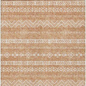 Homeroots 3' Artichoke Green Southwestern Washable Area Rug - Perfect For Indoor And Outdoor Spaces! 8' X 10' Polyester 587569