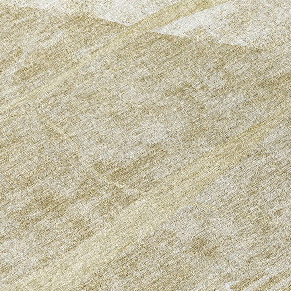 Homeroots 3' Beige Taupe And Tan Abstract Washable Area Rug - Durable, Stylish Indoor/Outdoor Decor Solution 8' Round Polyester 587592