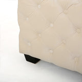 Christopher Knight Home® - Noble House - Jaymee Modern Glam Button Tufted Velvet Ottoman