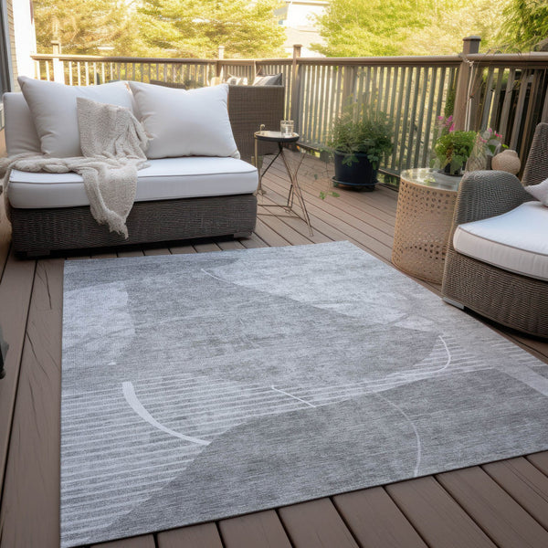 Homeroots 3' Beige Taupe And Tan Abstract Washable Area Rug - Durable, Stylish Indoor/Outdoor Decor Solution 9' X 12' Polyester 587600