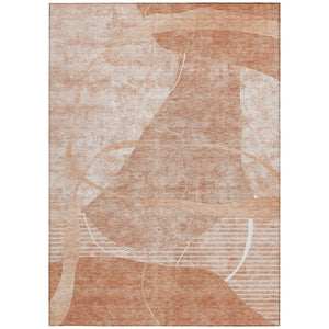 Homeroots 3' Beige Taupe And Tan Abstract Washable Area Rug - Durable, Stylish Indoor/Outdoor Decor Solution 3' X 5' Polyester 587602
