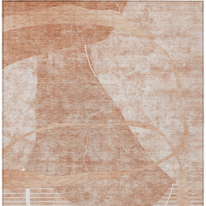 Homeroots 3' Beige Taupe And Tan Abstract Washable Area Rug - Durable, Stylish Indoor/Outdoor Decor Solution 8' X 10' Polyester 587605