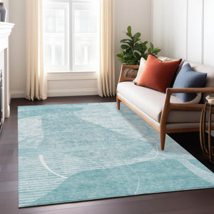 Homeroots 3' Beige Taupe And Tan Abstract Washable Area Rug - Durable, Stylish Indoor/Outdoor Decor Solution 3' X 5' Polyester 587608