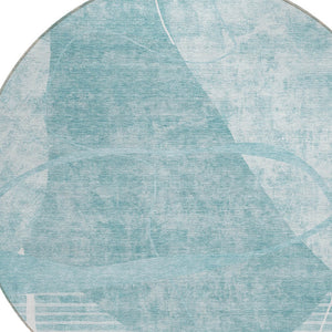 Homeroots 3' Beige Taupe And Tan Abstract Washable Area Rug - Durable, Stylish Indoor/Outdoor Decor Solution 8' Round Polyester 587610