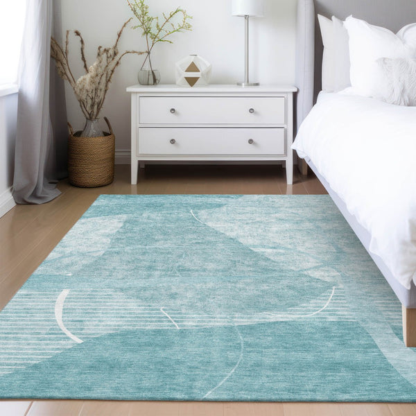 Homeroots 3' Beige Taupe And Tan Abstract Washable Area Rug - Durable, Stylish Indoor/Outdoor Decor Solution 9' X 12' Polyester 587612