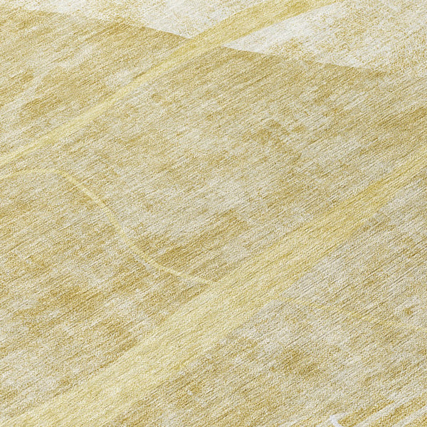 Homeroots 3' Beige Taupe And Tan Abstract Washable Area Rug - Durable, Stylish Indoor/Outdoor Decor Solution 8' Round Polyester 587616