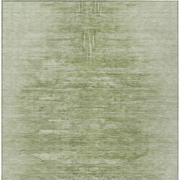 Homeroots 3' Abstract Artichoke Green Washable Area Rug For Indoor And Outdoor Spaces, Durable Design 3' X 5' Polyester 587620