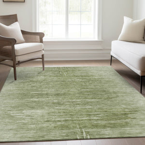 Homeroots 3' Abstract Artichoke Green Washable Area Rug For Indoor And Outdoor Spaces, Durable Design 3' X 5' Polyester 587620