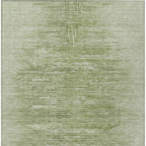 Homeroots 3' Abstract Artichoke Green Washable Area Rug For Indoor And Outdoor Spaces, Durable Design 5' X 8' Polyester 587621