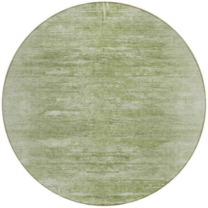 Homeroots 3' Abstract Artichoke Green Washable Area Rug For Indoor And Outdoor Spaces, Durable Design 8' Round Polyester 587622