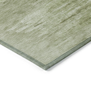 Homeroots 3' Abstract Artichoke Green Washable Area Rug For Indoor And Outdoor Spaces, Durable Design 8' X 10' Polyester 587623