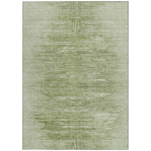 Homeroots 3' Abstract Artichoke Green Washable Area Rug For Indoor And Outdoor Spaces, Durable Design 9' X 12' Polyester 587624