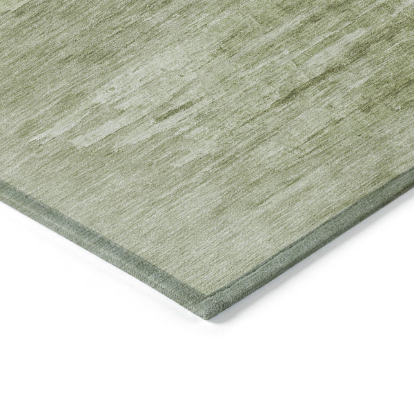 Homeroots 3' Abstract Artichoke Green Washable Area Rug For Indoor And Outdoor Spaces, Durable Design 9' X 12' Polyester 587624