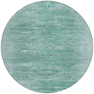 Homeroots 3' Abstract Artichoke Green Washable Area Rug For Indoor And Outdoor Spaces, Durable Design 8' Round Polyester 587628