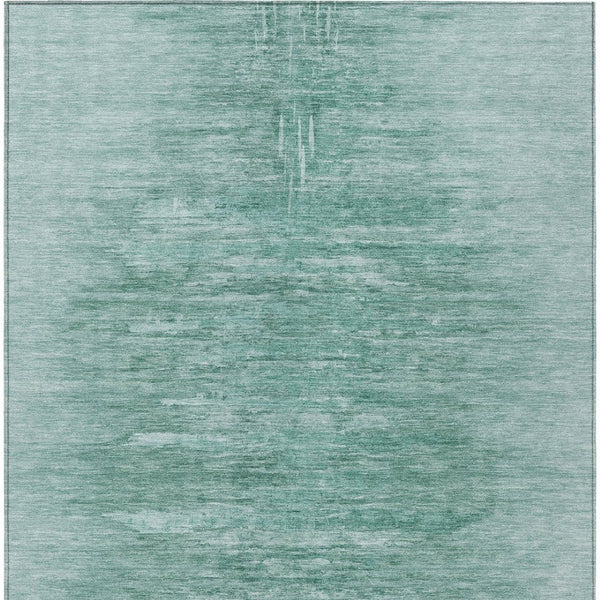 Homeroots 3' Abstract Artichoke Green Washable Area Rug For Indoor And Outdoor Spaces, Durable Design 9' X 12' Polyester 587630