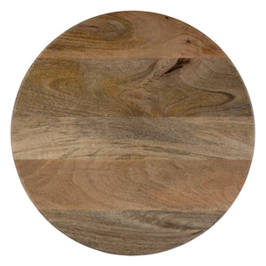 Butler Specialty Botswana Round Solid Wood Abstract Pedestal Base Side Table - Elegant Modern Design For Any Space Brown Mango Solids 5876312-butler