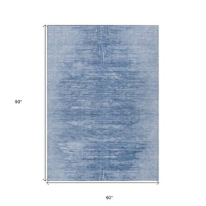 Homeroots 3' Abstract Artichoke Green Washable Area Rug For Indoor And Outdoor Spaces, Durable Design 5' X 8' Polyester 587633