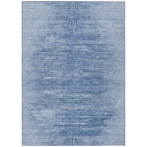 HomeRoots 5' Denim Blue and Sky Blue Abstract Area Rug - Durable, Washable, Perfect for Indoor and Outdoor Use 5' X 8' 587633