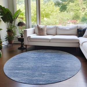 Homeroots 3' Abstract Artichoke Green Washable Area Rug For Indoor And Outdoor Spaces, Durable Design 8' Round Polyester 587634