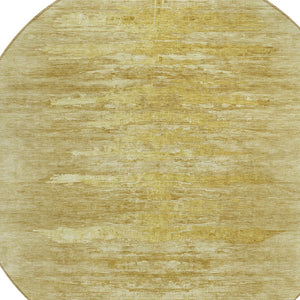 Homeroots 3' Abstract Artichoke Green Washable Area Rug For Indoor And Outdoor Spaces, Durable Design 8' Round Polyester 587640