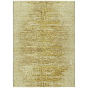 HomeRoots 9' Gold and Wheat Abstract Washable Area Rug - Stylish, Durable, Indoor/Outdoor Perfect for Any Space 9' X 12' 587642
