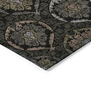 HomeRoots 9' Stylish Washable Medallion Area Rug for Indoor & Outdoor Use – Durable, Stain-Resistant Design 9' X 12' 587696