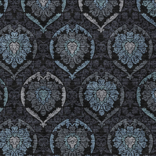 Homeroots 3' Black Gray And Brown Medallion Washable Area Rug - Versatile Indoor Outdoor Decorative Touch 3' X 5' Polyester 587698