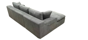 English Elm Coffee-bean Curved Sectional Sofa Sculptural Pod Cushions for Modern Living Rooms B2748S00063