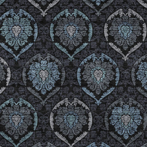 Homeroots 3' Black Gray And Brown Medallion Washable Area Rug - Versatile Indoor Outdoor Decorative Touch 8' X 10' Polyester 587701