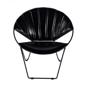 Butler Specialty Company Harlan Leather Accent Chair – Chic Mid-century Modern Design And Comfort Black Iron,Leather 5877034-butler