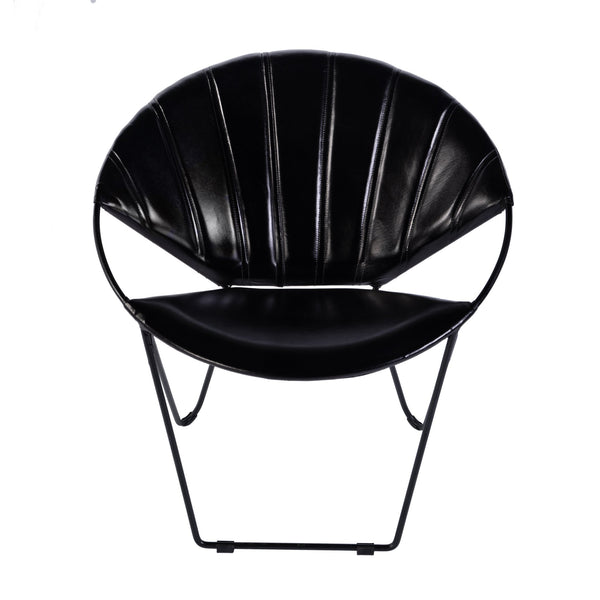 Butler Specialty Company Harlan Leather Accent Chair – Chic Mid-century Modern Design And Comfort Black Iron,Leather 5877034-butler