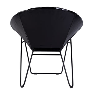 Butler Specialty Company Harlan Leather Accent Chair – Chic Mid-century Modern Design And Comfort Black Iron,Leather 5877034-butler