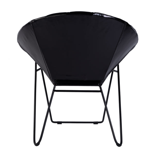 Butler Specialty Company Harlan Leather Accent Chair – Chic Mid-century Modern Design And Comfort Black Iron,Leather 5877034-butler