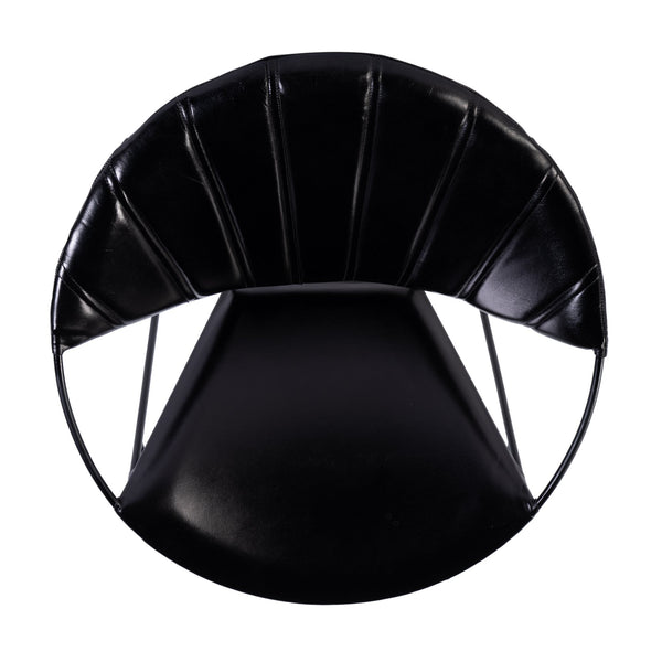 Butler Specialty Company Harlan Leather Accent Chair – Chic Mid-century Modern Design And Comfort Black Iron,Leather 5877034-butler