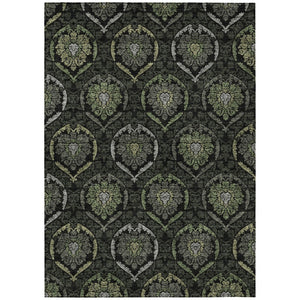 HomeRoots 5' Indoor Outdoor Area Rug with Medallion Design - Durable, Washable, and Stylish for Any Space 5' X 8' 587705