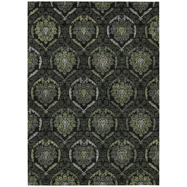 HomeRoots 5' Indoor Outdoor Area Rug with Medallion Design - Durable, Washable, and Stylish for Any Space 10' X 14' 587709