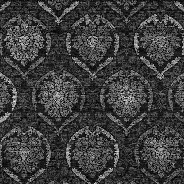 Homeroots 3' Black Gray And Brown Medallion Washable Area Rug - Versatile Indoor Outdoor Decorative Touch 5' X 8' Polyester 587711