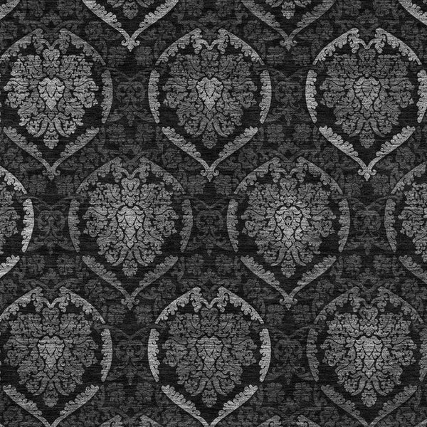 Homeroots 3' Black Gray And Brown Medallion Washable Area Rug - Versatile Indoor Outdoor Decorative Touch 9' X 12' Polyester 587714
