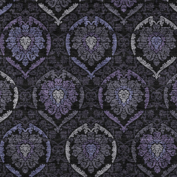 Homeroots 3' Black Gray And Brown Medallion Washable Area Rug - Versatile Indoor Outdoor Decorative Touch 10' X 14' Polyester 587721