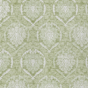Homeroots 3' Artichoke Green Medallion Washable Area Rug For Indoor And Outdoor Spaces - Durable & Stylish 8' X 10' Polyester 587725