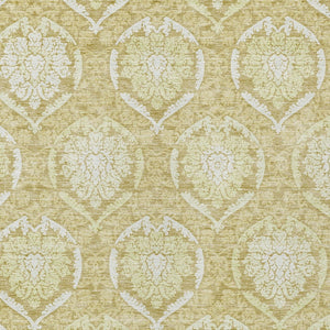 Homeroots 3' Artichoke Green Medallion Washable Area Rug For Indoor And Outdoor Spaces - Durable & Stylish 3' X 5' Polyester 587728