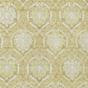 Homeroots 3' Artichoke Green Medallion Washable Area Rug For Indoor And Outdoor Spaces - Durable & Stylish 8' X 10' Polyester 587731