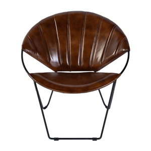 Butler Specialty Company Harlan Leather Accent Chair – Chic Mid-century Modern Design And Comfort Brown Iron,Leather 5877344-butler