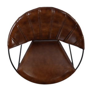 Butler Specialty Company Harlan Leather Accent Chair – Chic Mid-century Modern Design And Comfort Brown Iron,Leather 5877344-butler