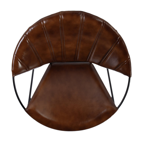 Butler Specialty Company Harlan Leather Accent Chair – Chic Mid-century Modern Design And Comfort Brown Iron,Leather 5877344-butler