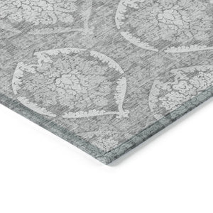 Homeroots 3' Artichoke Green Medallion Washable Area Rug For Indoor And Outdoor Spaces - Durable & Stylish 3' X 5' Polyester 587734