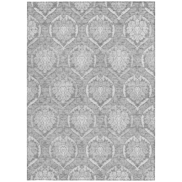 Homeroots 3' Artichoke Green Medallion Washable Area Rug For Indoor And Outdoor Spaces - Durable & Stylish 5' X 8' Polyester 587735